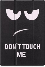 Nomfy Hoes Geschikt voor Samsung Galaxy Tab S7 FE Hoes Tri-fold Tablet Hoesje Case Met Uitsparing Geschikt voor S Pen - Hoesje Geschikt voor Samsung Tab S7 FE Hoesje Hardcover Bookcase - Don't Touch Me