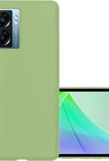 NoXx Hoes Geschikt voor OPPO A77 Hoesje Cover Siliconen Back Case Hoes - Groen