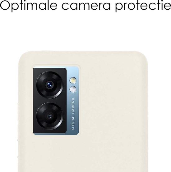 NoXx Hoes Geschikt voor OPPO A77 Hoesje Cover Siliconen Back Case Hoes - Wit