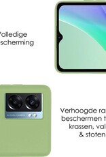 NoXx Hoes Geschikt voor OPPO A77 Hoesje Cover Siliconen Back Case Hoes - Groen - 2x