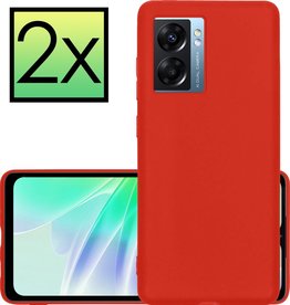NoXx OPPO A77 Hoesje Siliconen - Transparant - 2 PACK