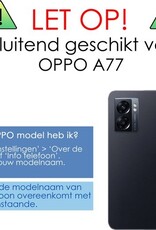 NoXx Hoes Geschikt voor OPPO A77 Hoesje Cover Siliconen Back Case Hoes - Rood - 2x