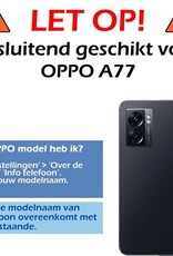 Hoesje Geschikt voor OPPO A77 Hoesje Siliconen Cover Case - Hoes Geschikt voor OPPO A77 Hoes Back Case - Groen