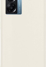 Nomfy Hoesje Geschikt voor OPPO A77 Hoesje Siliconen Cover Case - Hoes Geschikt voor OPPO A77 Hoes Back Case - Wit