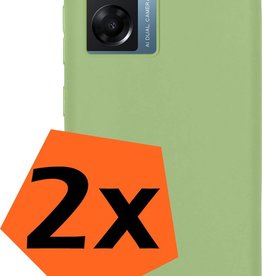 Nomfy Nomfy OPPO A77 Hoesje Siliconen - Groen - 2 PACK