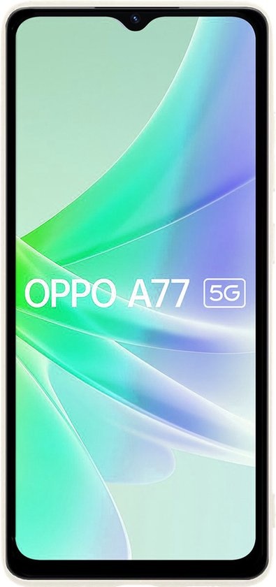 OPPO A77 Hoesje Back Cover Siliconen Case Hoes Met Screenprotector - Wit