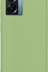 OPPO A77 Hoesje Back Cover Siliconen Case Hoes Met 2x Screenprotector - Groen