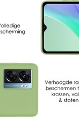 NoXx Hoes Geschikt voor OPPO A77 Hoesje Cover Siliconen Back Case Hoes Met 2x Screenprotector - Groen