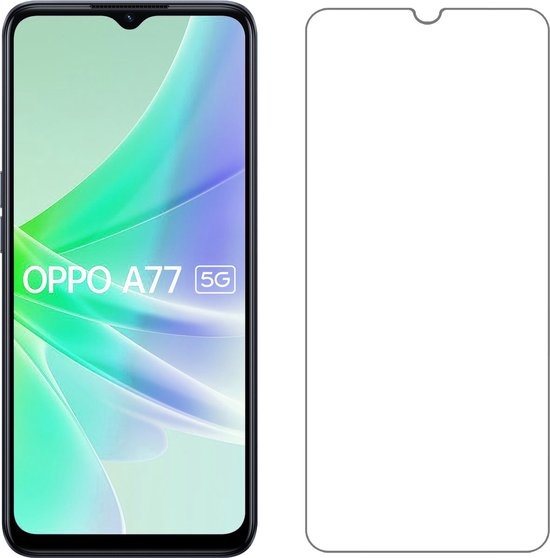 NoXx Hoes Geschikt voor OPPO A77 Hoesje Cover Siliconen Back Case Hoes Met 2x Screenprotector - Rood