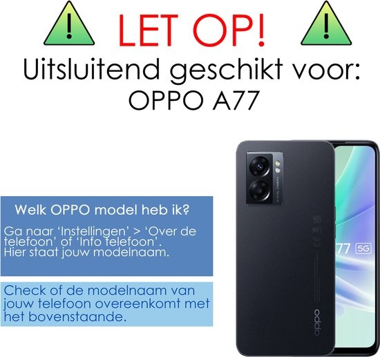 NoXx Hoes Geschikt voor OPPO A77 Hoesje Cover Siliconen Back Case Hoes Met 2x Screenprotector - Wit