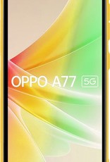 Nomfy Hoesje Geschikt voor OPPO A77 Hoesje Siliconen Cover Case Met Screenprotector - Hoes Geschikt voor OPPO A77 Hoes Back Case - Geel
