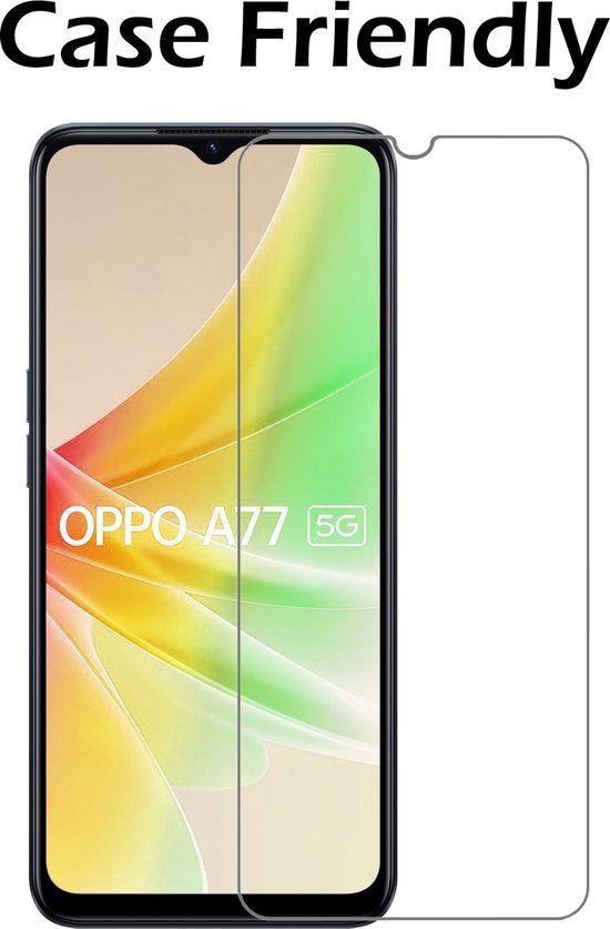 Nomfy Hoesje Geschikt voor OPPO A77 Hoesje Siliconen Cover Case Met Screenprotector - Hoes Geschikt voor OPPO A77 Hoes Back Case - Rood