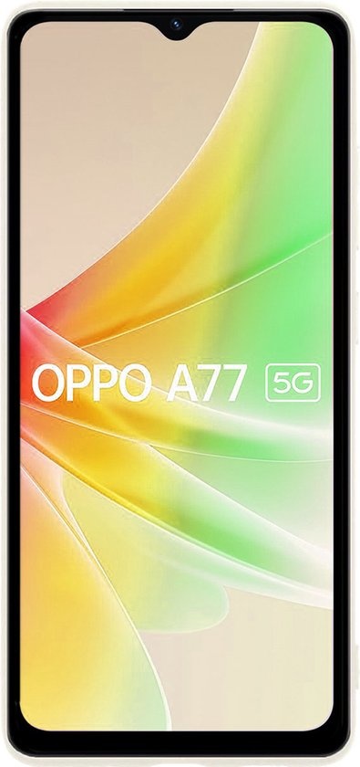 Nomfy Hoesje Geschikt voor OPPO A77 Hoesje Siliconen Cover Case Met Screenprotector - Hoes Geschikt voor OPPO A77 Hoes Back Case - Wit