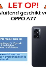 Nomfy Hoesje Geschikt voor OPPO A77 Hoesje Siliconen Cover Case Met 2x Screenprotector - Hoes Geschikt voor OPPO A77 Hoes Back Case - Rood