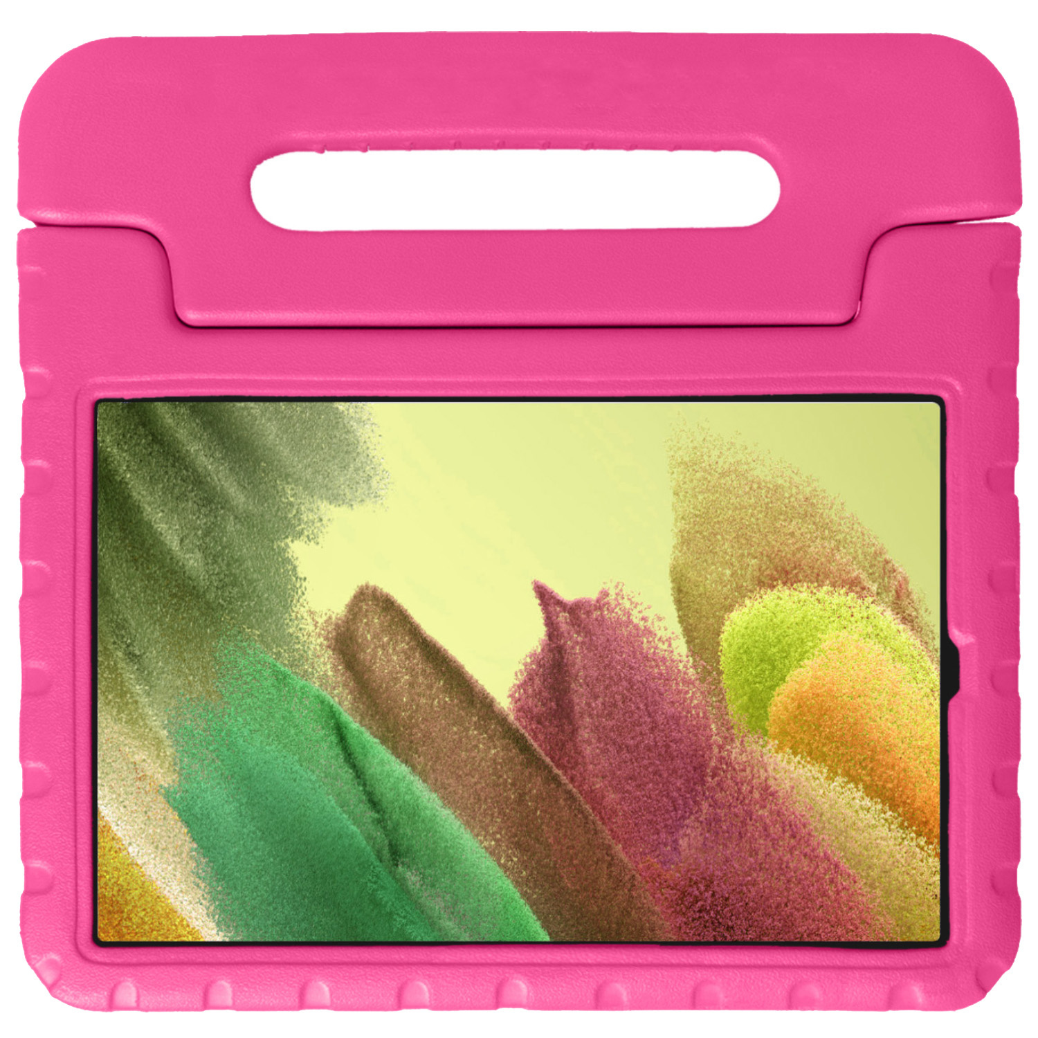 Nomfy Hoes Geschikt voor Samsung Galaxy Tab A7 Lite Hoes Bumper Kindvriendelijk Kids Case Kinderhoes - Hoesje Geschikt voor Samsung Tab A7 Lite Hoesje Shockproof Cover Hoes - Roze