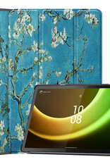 BASEY. Hoesje Geschikt voor Lenovo Tab P11 (2e Gen) Hoes Case Tablet Hoesje Tri-fold - Hoes Geschikt voor Lenovo Tab P11 (2nd Gen) Hoesje Hard Cover Bookcase Hoes - Bloesem