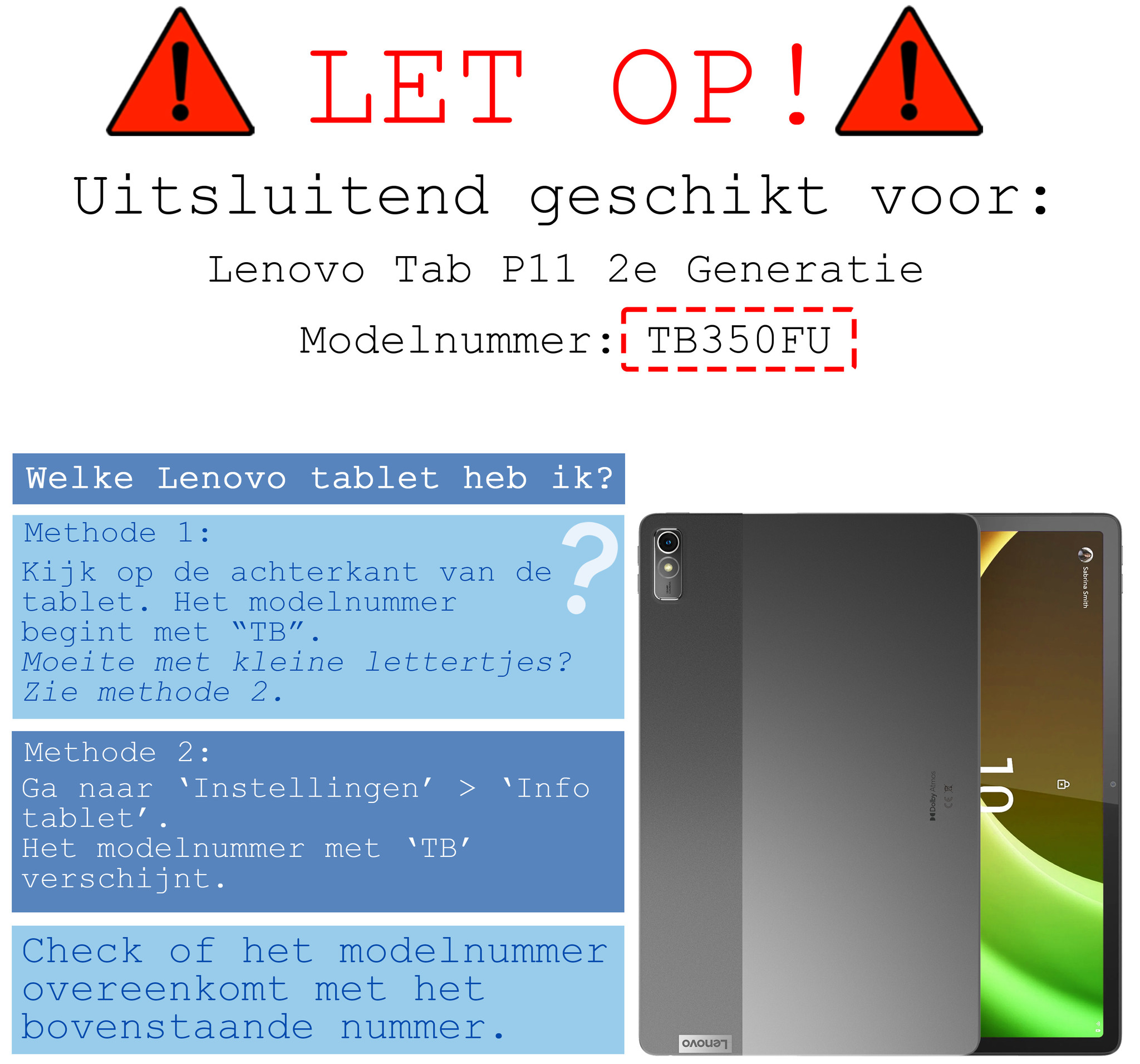 BASEY. Hoesje Geschikt voor Lenovo Tab P11 (2e Gen) Hoes Case Tablet Hoesje Tri-fold - Hoes Geschikt voor Lenovo Tab P11 (2nd Gen) Hoesje Hard Cover Bookcase Hoes - Donkerblauw