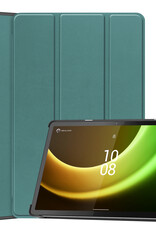 BASEY. Hoesje Geschikt voor Lenovo Tab P11 (2e Gen) Hoes Case Tablet Hoesje Tri-fold - Hoes Geschikt voor Lenovo Tab P11 (2nd Gen) Hoesje Hard Cover Bookcase Hoes - Donkergroen