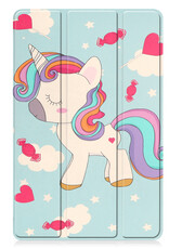 BASEY. Hoesje Geschikt voor Lenovo Tab P11 (2e Gen) Hoes Case Tablet Hoesje Tri-fold - Hoes Geschikt voor Lenovo Tab P11 (2nd Gen) Hoesje Hard Cover Bookcase Hoes - Eenhoorn