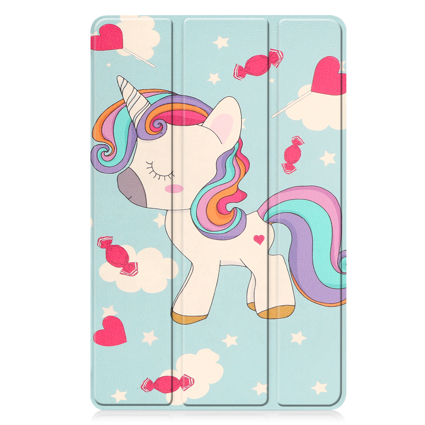 BASEY. Hoesje Geschikt voor Lenovo Tab P11 (2e Gen) Hoes Case Tablet Hoesje Tri-fold - Hoes Geschikt voor Lenovo Tab P11 (2nd Gen) Hoesje Hard Cover Bookcase Hoes - Eenhoorn