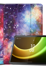 BASEY. Hoesje Geschikt voor Lenovo Tab P11 (2e Gen) Hoes Case Tablet Hoesje Tri-fold - Hoes Geschikt voor Lenovo Tab P11 (2nd Gen) Hoesje Hard Cover Bookcase Hoes - Galaxy