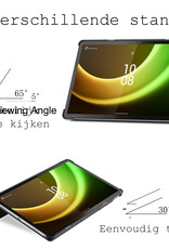 BASEY. Hoesje Geschikt voor Lenovo Tab P11 (2e Gen) Hoes Case Tablet Hoesje Tri-fold - Hoes Geschikt voor Lenovo Tab P11 (2nd Gen) Hoesje Hard Cover Bookcase Hoes - Graffity