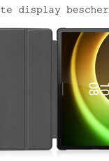 BASEY. Hoesje Geschikt voor Lenovo Tab P11 (2e Gen) Hoes Case Tablet Hoesje Tri-fold - Hoes Geschikt voor Lenovo Tab P11 (2nd Gen) Hoesje Hard Cover Bookcase Hoes - Grijs