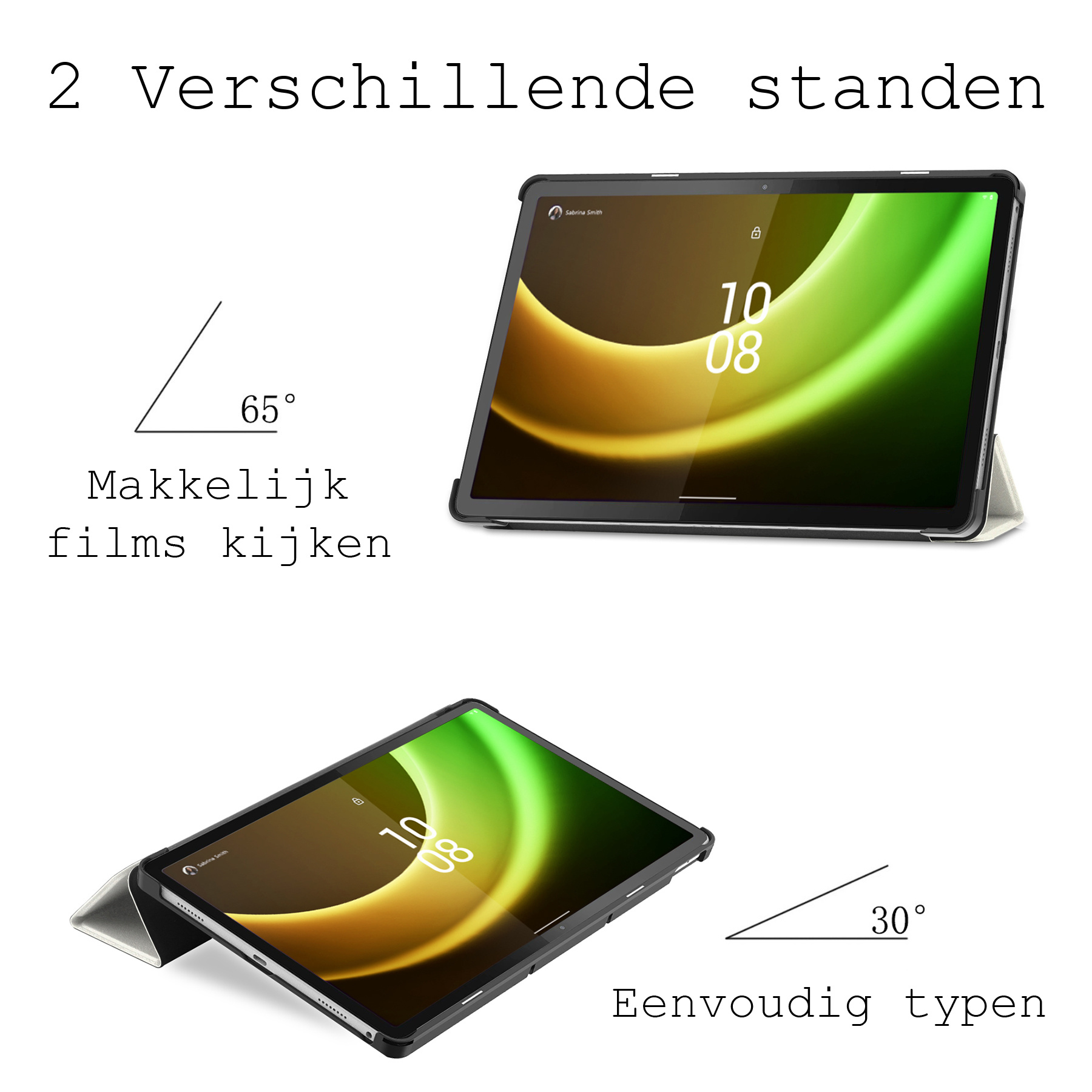 BASEY. Hoesje Geschikt voor Lenovo Tab P11 (2e Gen) Hoes Case Tablet Hoesje Tri-fold - Hoes Geschikt voor Lenovo Tab P11 (2nd Gen) Hoesje Hard Cover Bookcase Hoes - Kat