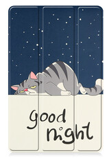 BASEY. Hoesje Geschikt voor Lenovo Tab P11 (2e Gen) Hoes Case Tablet Hoesje Tri-fold - Hoes Geschikt voor Lenovo Tab P11 (2nd Gen) Hoesje Hard Cover Bookcase Hoes - Kat