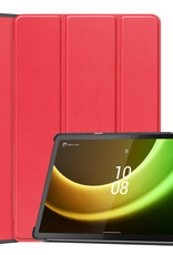 BASEY. Hoesje Geschikt voor Lenovo Tab P11 (2e Gen) Hoes Case Tablet Hoesje Tri-fold - Hoes Geschikt voor Lenovo Tab P11 (2nd Gen) Hoesje Hard Cover Bookcase Hoes - Rood