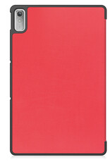 BASEY. Hoesje Geschikt voor Lenovo Tab P11 (2e Gen) Hoes Case Tablet Hoesje Tri-fold - Hoes Geschikt voor Lenovo Tab P11 (2nd Gen) Hoesje Hard Cover Bookcase Hoes - Rood