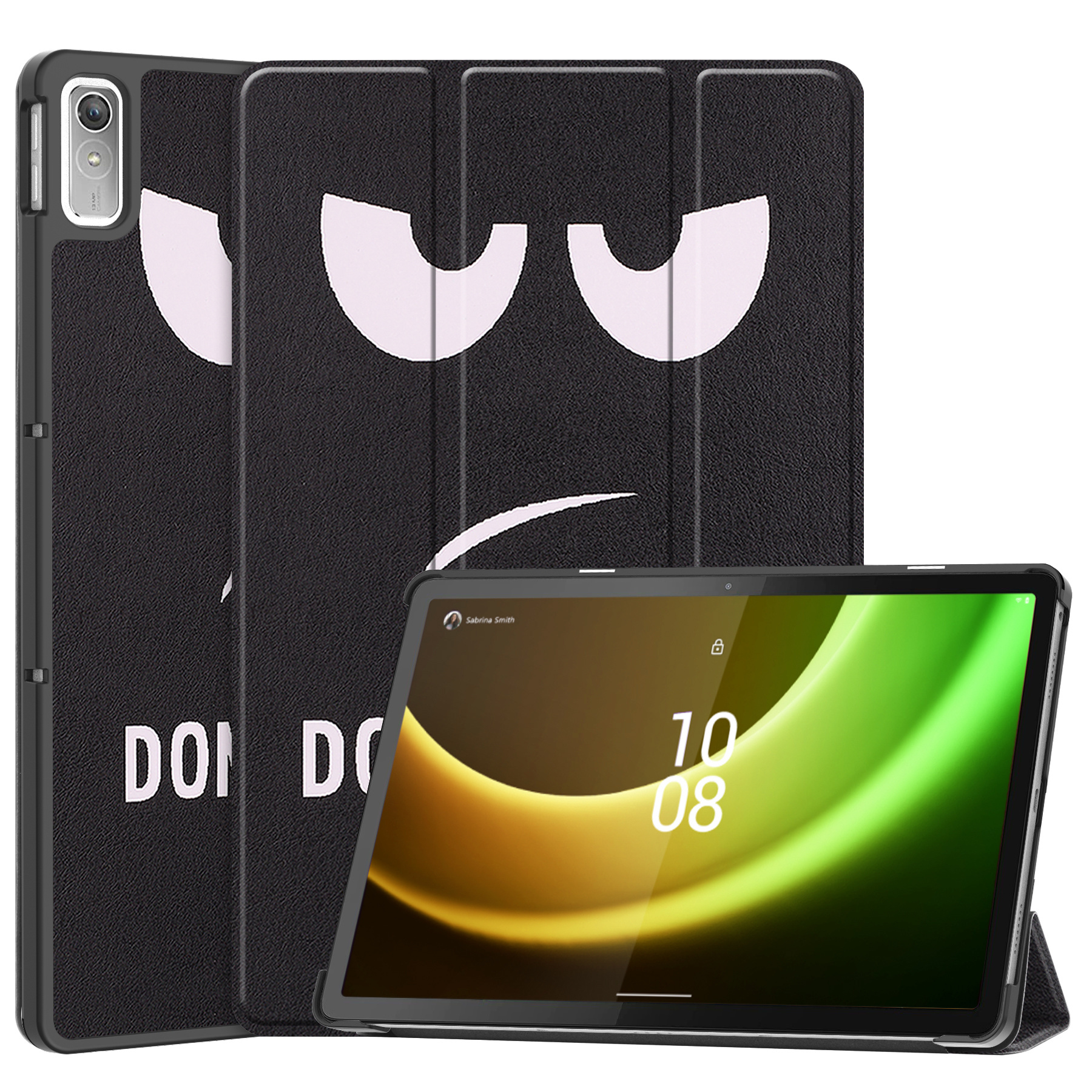 BASEY. Hoesje Geschikt voor Lenovo Tab P11 (2e Gen) Hoes Case Tablet Hoesje Tri-fold - Hoes Geschikt voor Lenovo Tab P11 (2nd Gen) Hoesje Hard Cover Bookcase Hoes - Don't Touch Me