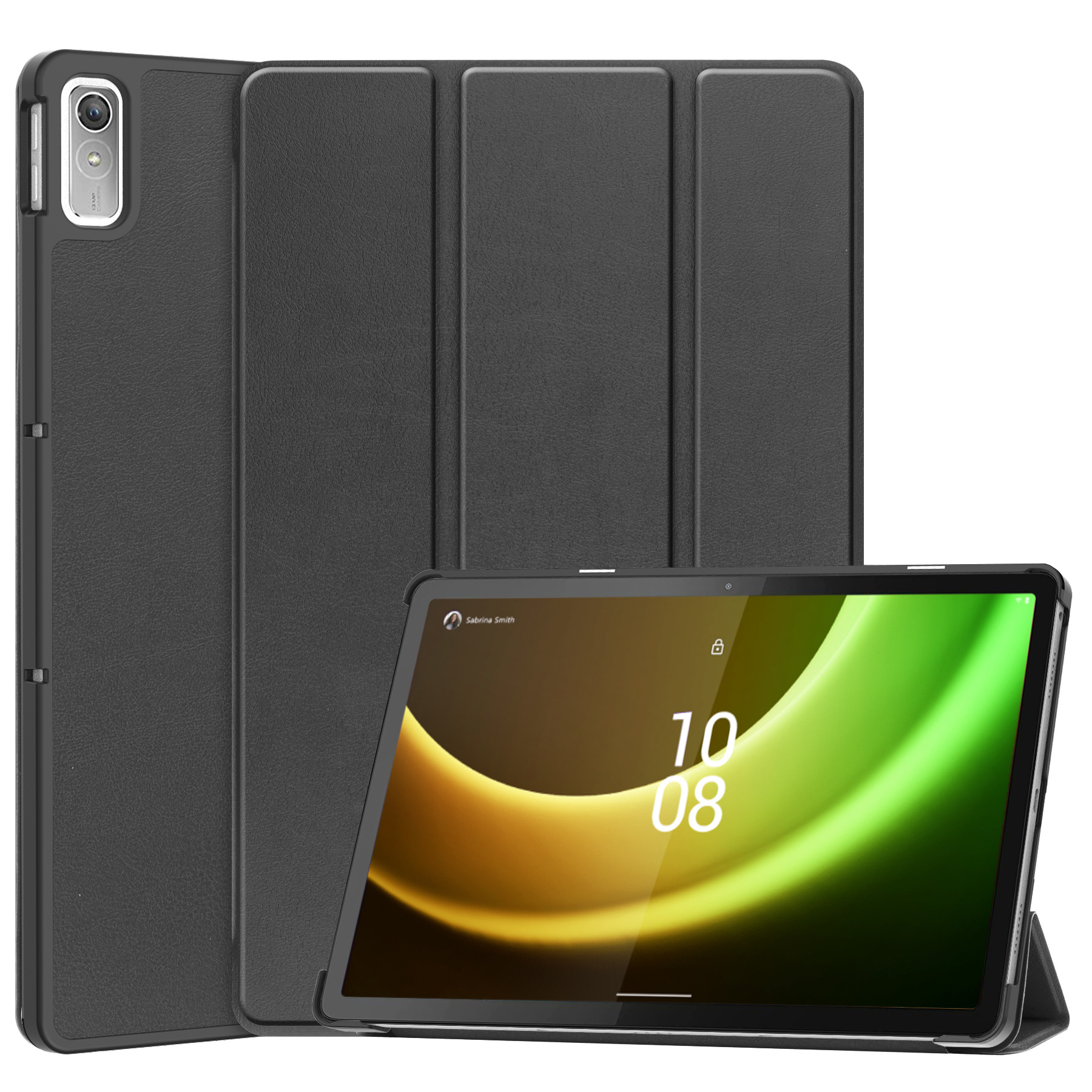 BASEY. Hoesje Geschikt voor Lenovo Tab P11 (2e Gen) Hoes Case Tablet Hoesje Tri-fold - Hoes Geschikt voor Lenovo Tab P11 (2nd Gen) Hoesje Hard Cover Bookcase Hoes - Zwart