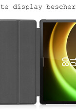 Hoesje Geschikt voor Lenovo Tab P11 (2e Gen) Hoes Case Tablet Hoesje Tri-fold - Hoes Geschikt voor Lenovo Tab P11 (2nd Gen) Hoesje Hard Cover Bookcase Hoes - Zwart
