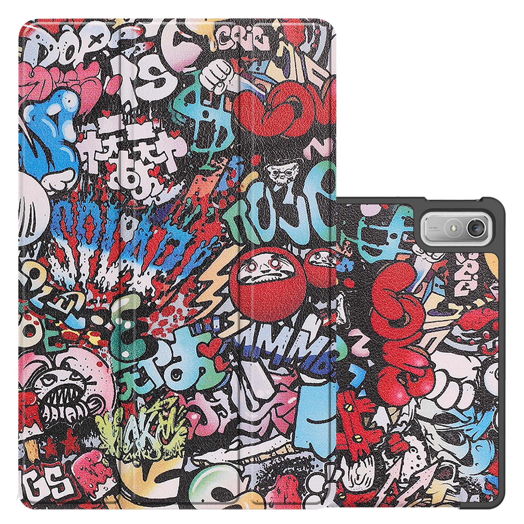 NoXx Hoesje Geschikt voor Lenovo Tab P11 (2e Gen) Hoesje Case Hard Cover Hoes Book Case - Graffity