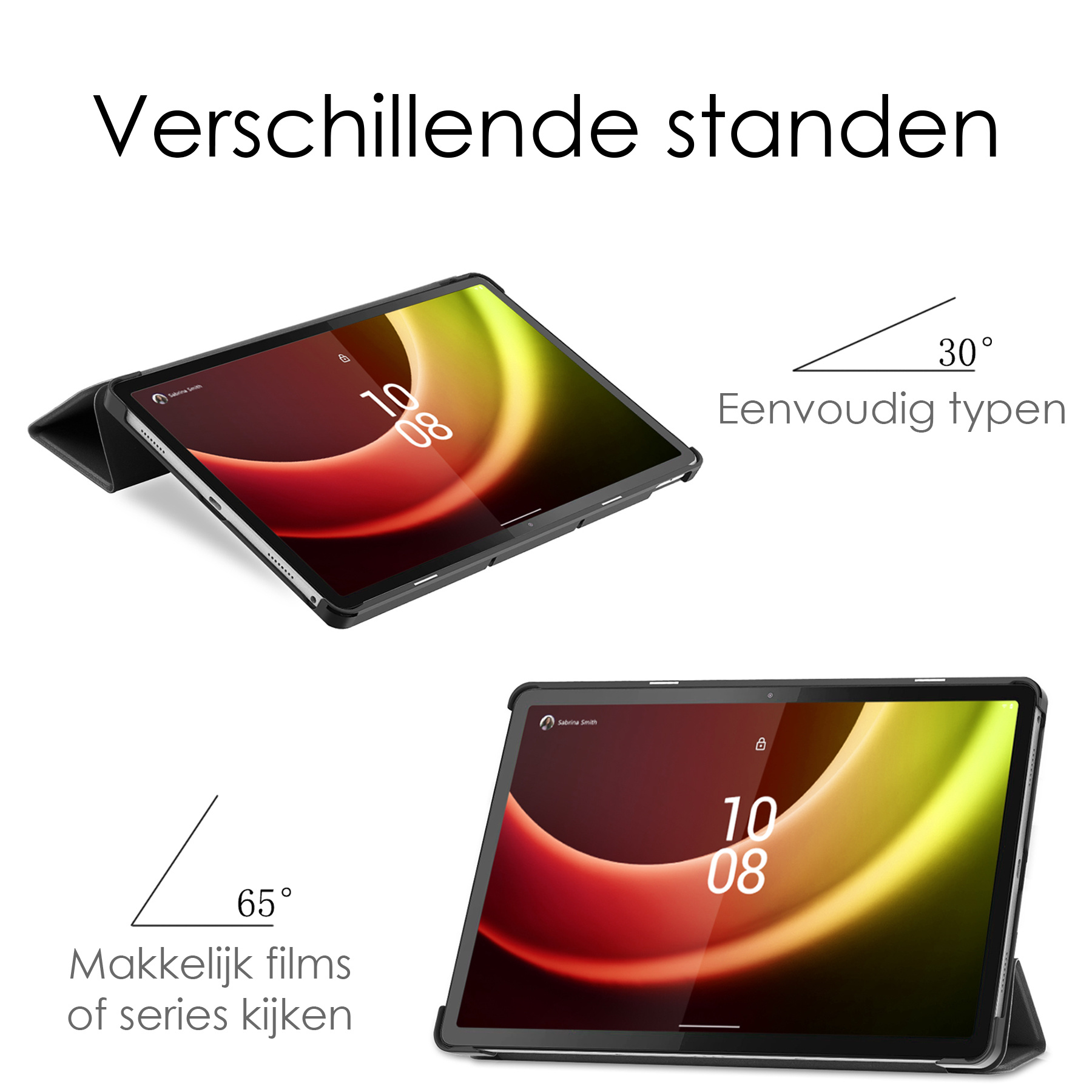 NoXx Hoesje Geschikt voor Lenovo Tab P11 (2e Gen) Hoesje Case Hard Cover Hoes Book Case - Zwart