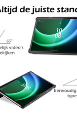 Nomfy Hoes Geschikt voor Lenovo Tab P11 (2e Gen) Hoes Tri-fold Tablet Hoesje Case - Hoesje Geschikt voor Lenovo Tab P11 (2nd Gen) Hoesje Hardcover Bookcase - Bloesem