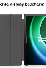 Lenovo Tab P11 (2e Gen) Hoesje Case  -  Lenovo Tab P11 (2e Gen) Hoes Hardcover Hoesje Bookcase - Donker Groen