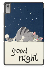 Nomfy Hoes Geschikt voor Lenovo Tab P11 (2e Gen) Hoes Tri-fold Tablet Hoesje Case - Hoesje Geschikt voor Lenovo Tab P11 (2nd Gen) Hoesje Hardcover Bookcase - Kat