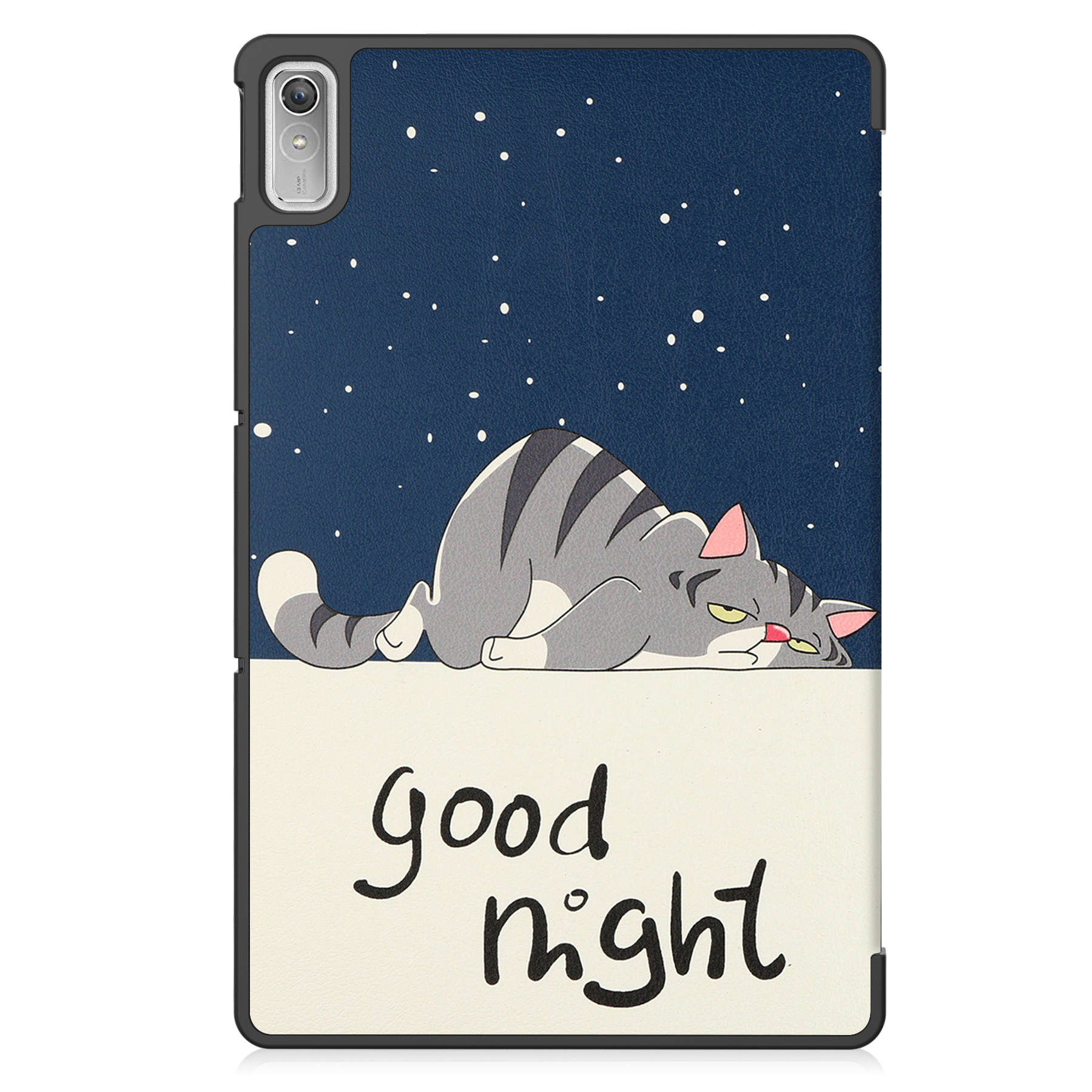 Nomfy Hoes Geschikt voor Lenovo Tab P11 (2e Gen) Hoes Tri-fold Tablet Hoesje Case - Hoesje Geschikt voor Lenovo Tab P11 (2nd Gen) Hoesje Hardcover Bookcase - Kat