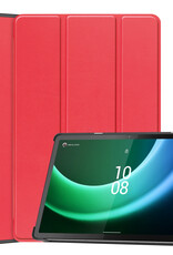 Nomfy Hoes Geschikt voor Lenovo Tab P11 (2e Gen) Hoes Tri-fold Tablet Hoesje Case - Hoesje Geschikt voor Lenovo Tab P11 (2nd Gen) Hoesje Hardcover Bookcase - Rood