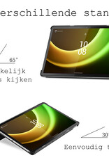 BASEY. Hoesje Geschikt voor Lenovo Tab P11 (2e Gen) Hoes Case Tablet Hoesje Tri-fold Met Screenprotector - Hoes Geschikt voor Lenovo Tab P11 (2nd Gen) Hoesje Hard Cover Bookcase Hoes - Bloesem