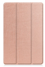BASEY. Hoesje Geschikt voor Lenovo Tab P11 (2e Gen) Hoes Case Tablet Hoesje Tri-fold Met Screenprotector - Hoes Geschikt voor Lenovo Tab P11 (2nd Gen) Hoesje Hard Cover Bookcase Hoes - Rosé goud