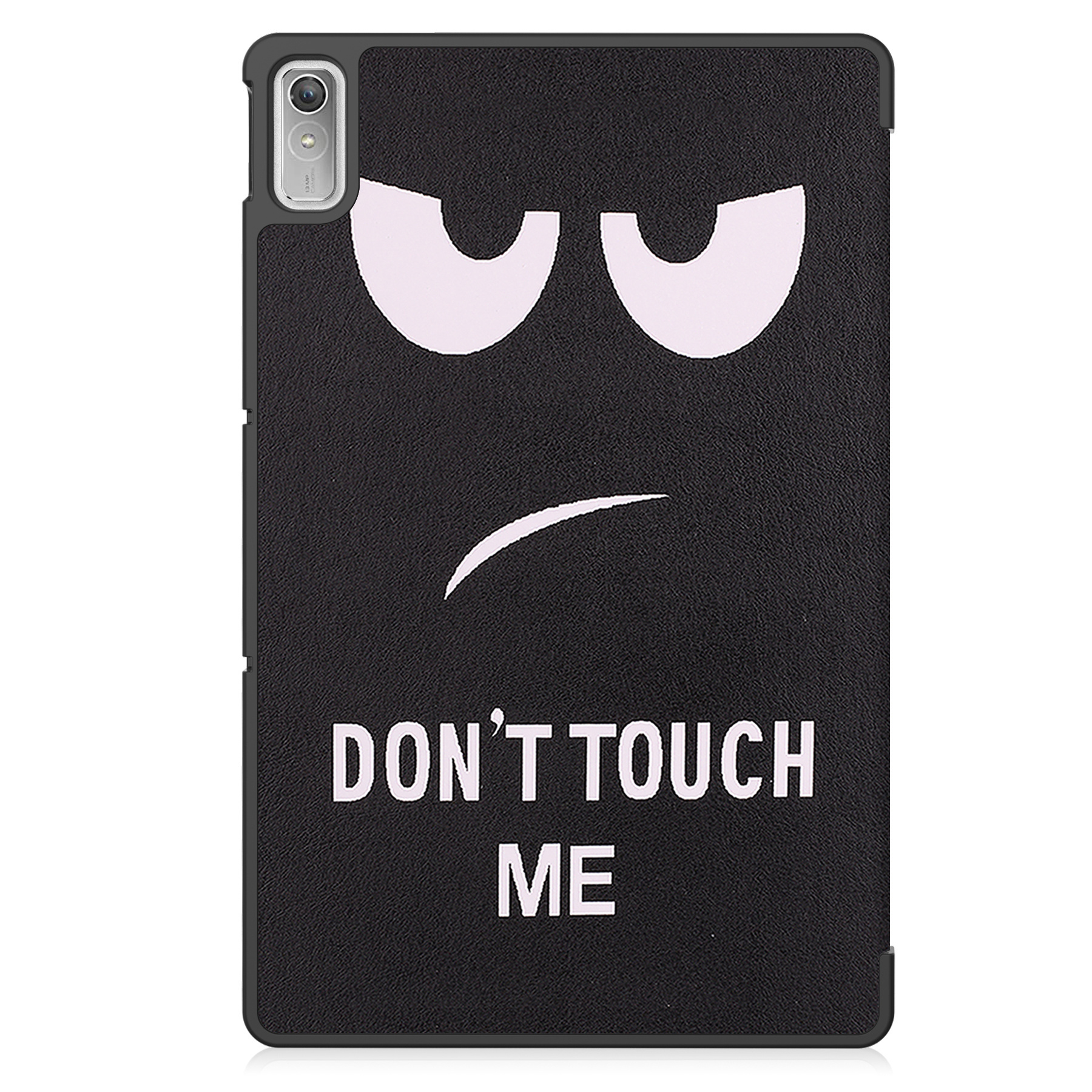 BASEY. Hoesje Geschikt voor Lenovo Tab P11 (2e Gen) Hoes Case Tablet Hoesje Tri-fold Met Screenprotector - Hoes Geschikt voor Lenovo Tab P11 (2nd Gen) Hoesje Hard Cover Bookcase Hoes - Don't Touch Me