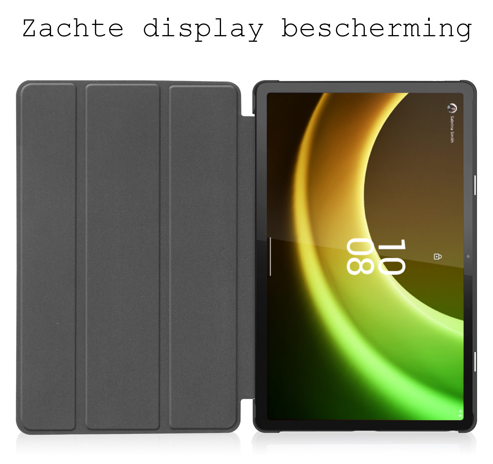 BASEY. Hoesje Geschikt voor Lenovo Tab P11 (2e Gen) Hoes Case Tablet Hoesje Tri-fold Met Screenprotector - Hoes Geschikt voor Lenovo Tab P11 (2nd Gen) Hoesje Hard Cover Bookcase Hoes - Zwart