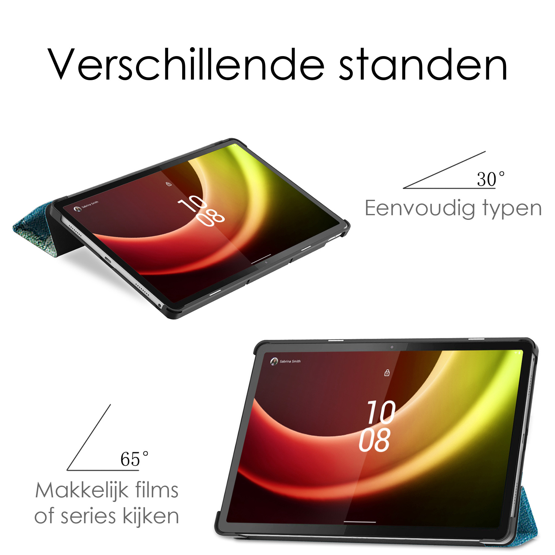 NoXx Hoesje Geschikt voor Lenovo Tab P11 (2e Gen) Hoesje Case Hard Cover Hoes Book Case Met Screenprotector - Bloesem