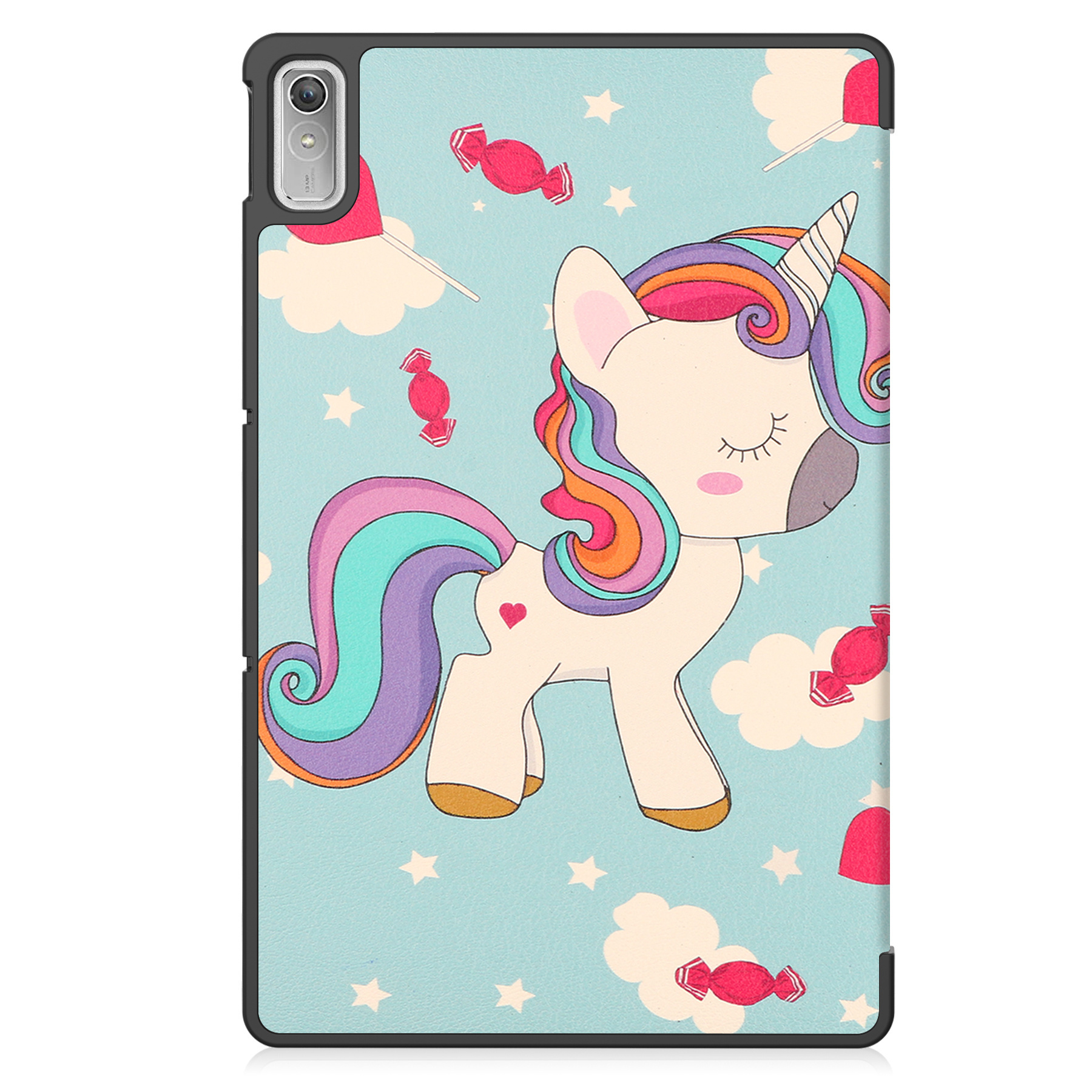 NoXx Hoesje Geschikt voor Lenovo Tab P11 (2e Gen) Hoesje Case Hard Cover Hoes Book Case Met Screenprotector - Eenhoorn
