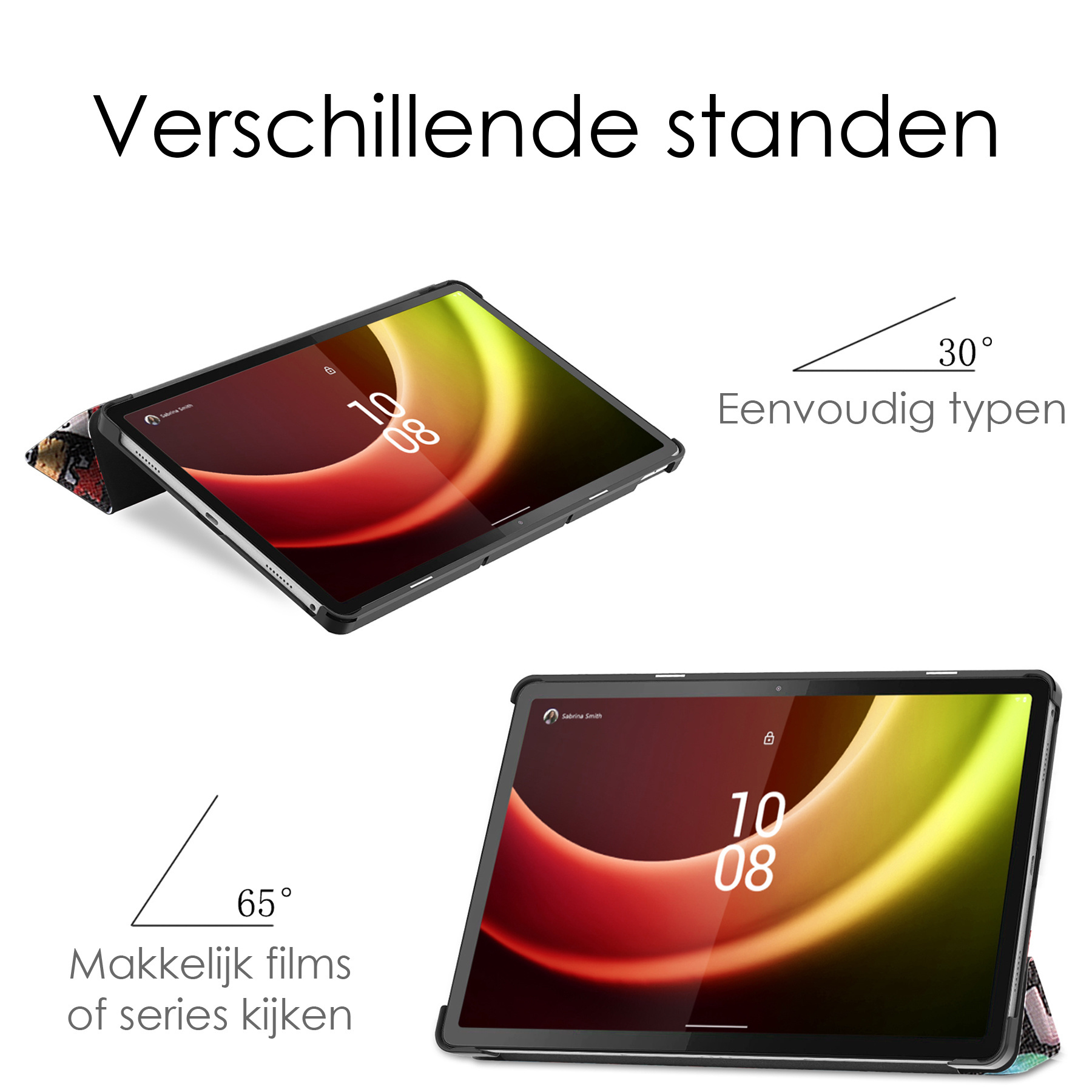 NoXx Hoesje Geschikt voor Lenovo Tab P11 (2e Gen) Hoesje Case Hard Cover Hoes Book Case Met Screenprotector - Graffity