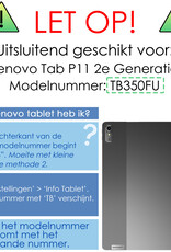 Lenovo Tab P11 (2e Gen) Hoesje Met Screenprotector Book Case Cover Met Screen Protector - Grijs