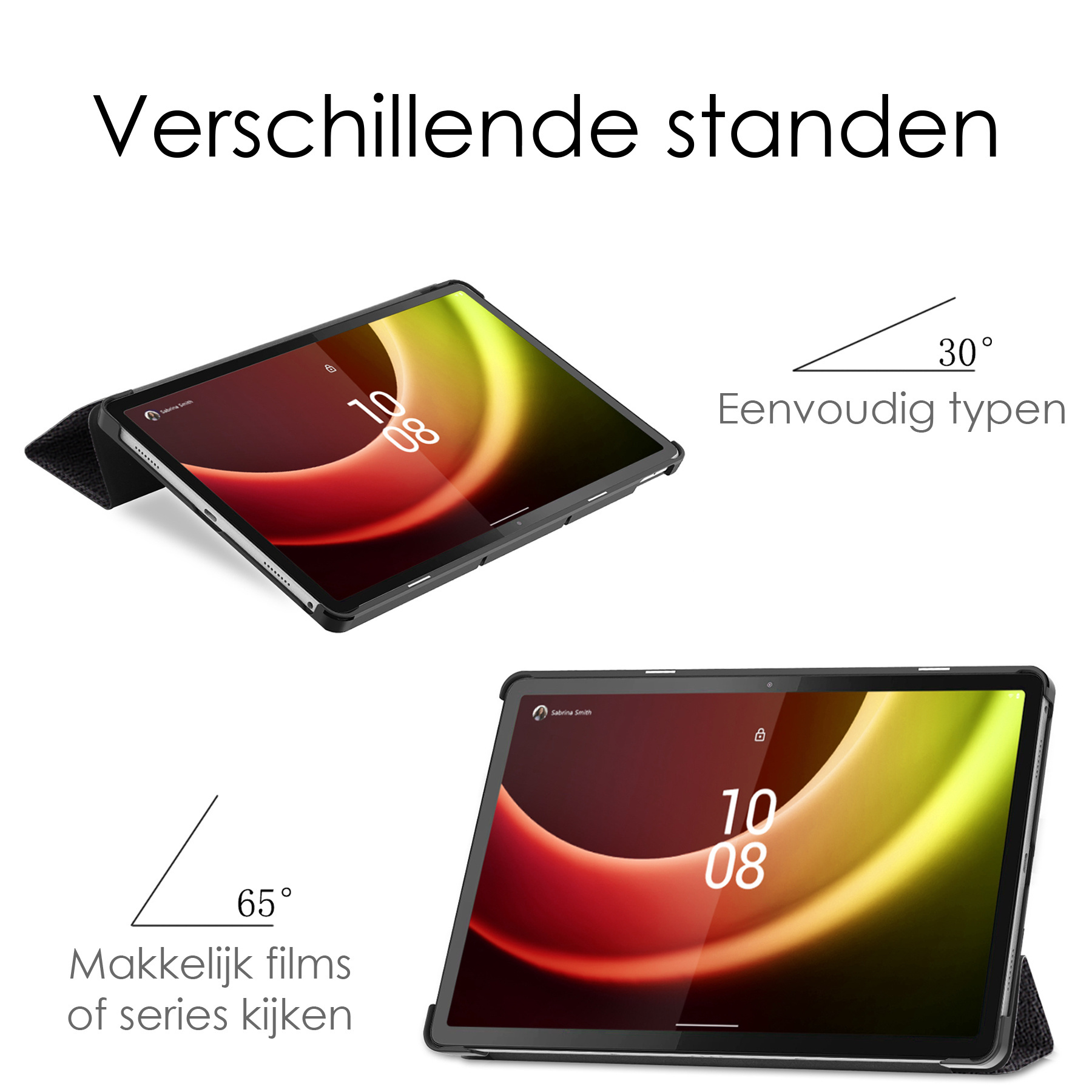 NoXx Hoesje Geschikt voor Lenovo Tab P11 (2e Gen) Hoesje Case Hard Cover Hoes Book Case Met Screenprotector - Don't Touch Me